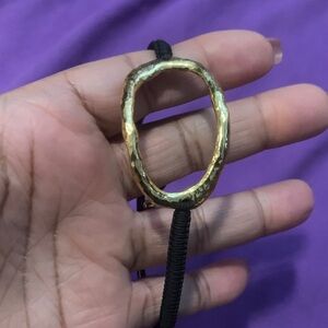 Gold Oval Pendant Bracelet